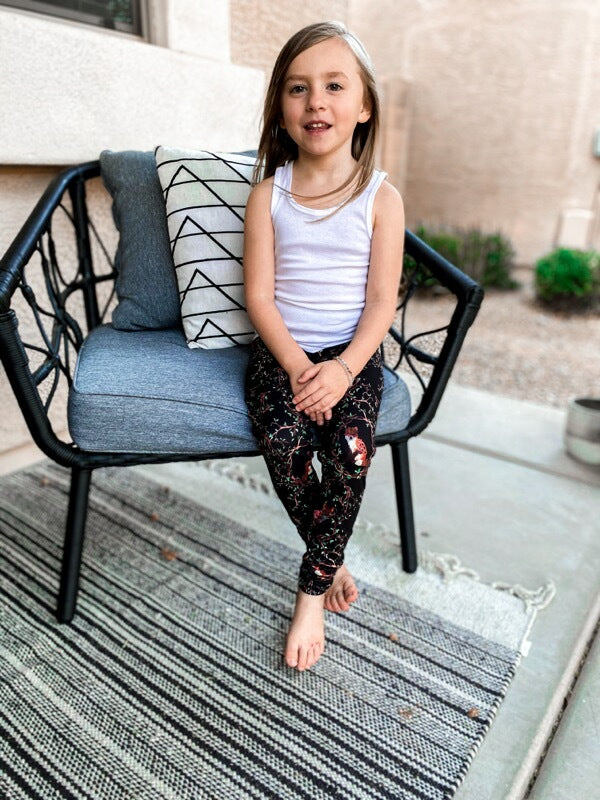 Floral Fox Youth Leggings