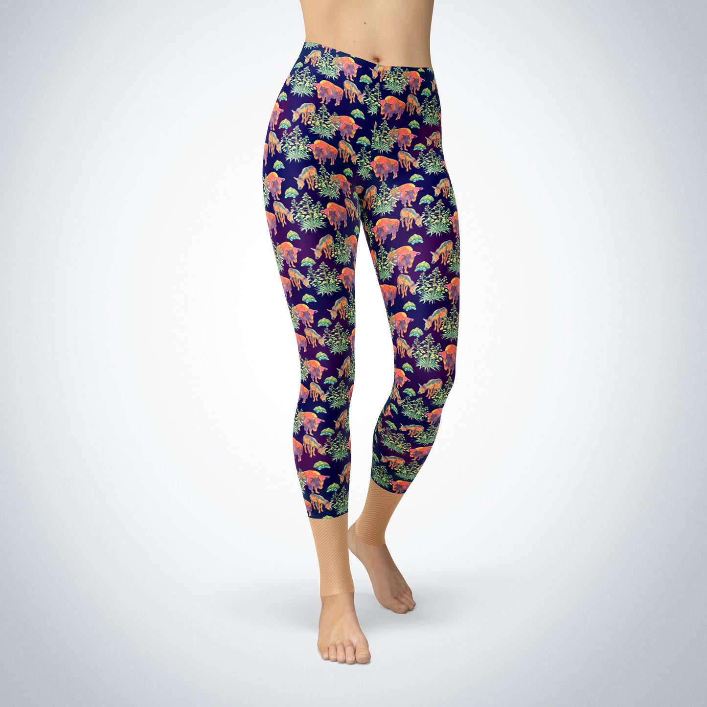 Watercolor Desert Capri Leggings